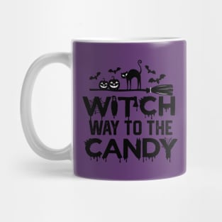 Humor Hlloween Candy hunt - Witch Way to The Candy Mug